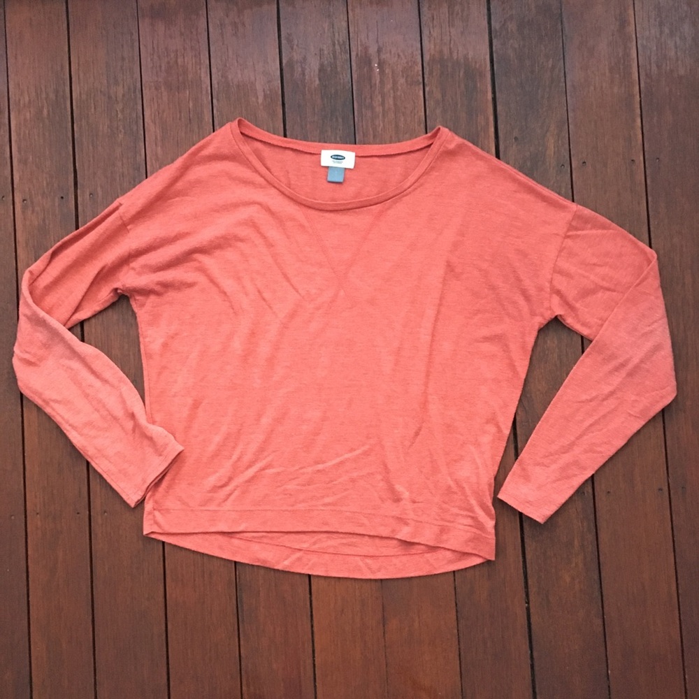Old Navy Burnt Orange Long Sleeve Tee